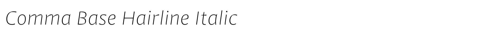 Comma Base Hairline Italic image